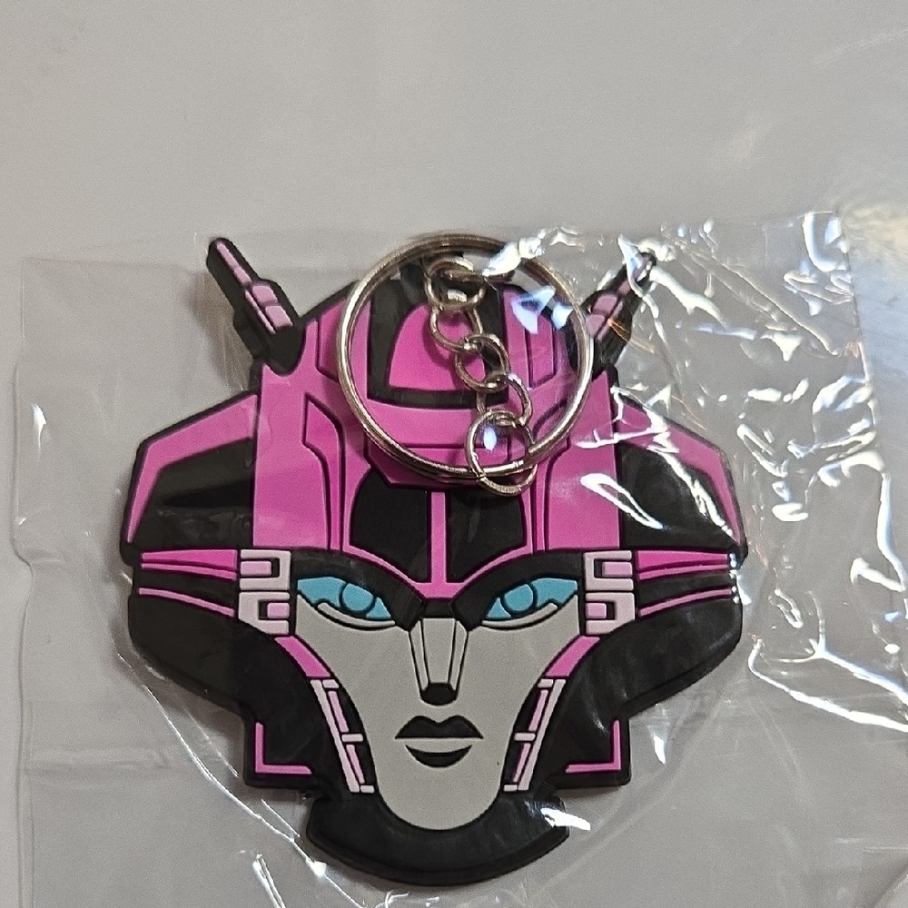 TRANSFORMERS Pink and Black Robot Keychain